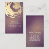 Yoga Meditation Instructor Paars Gold ZEN Symbool Visitekaartje (Voorkant / Achterkant)