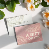 Yoga Meditation Instructor Pink Gold Foil Mandala Kortingskaartje