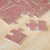 Yoga Meditation Instructor Pink Gold Mandala Quote Legpuzzel (Zijkant)