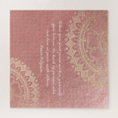 Yoga Meditation Instructor Pink Gold Mandala Quote Legpuzzel (Horizontaal)