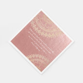 Yoga Meditation Instructor Pink Gold Mandala Quote Servet (Hoek)