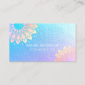 Yoga Meditation Instructor Roos Blue Gold Mandala Afsprakenkaartje (Voorkant)