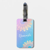 Yoga Meditation Instructor Roos Gold Foil Mandala Bagagelabel (Achterkant verticaal)