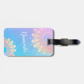 Yoga Meditation Instructor Roos Gold Foil Mandala Bagagelabel (Achterkant horizontaal)