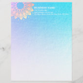 Yoga Meditation Instructor Roos Gold Foil Mandala Briefhoofd (Voorkant)