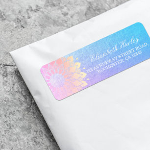 Yoga Meditation Instructor Roos Gold Foil Mandala Etiket