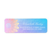 Yoga Meditation Instructor Roos Gold Foil Mandala Etiket (Voorkant)