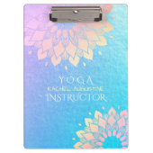 Yoga Meditation Instructor Roos Gold Foil Mandala Klembord (Voorkant)