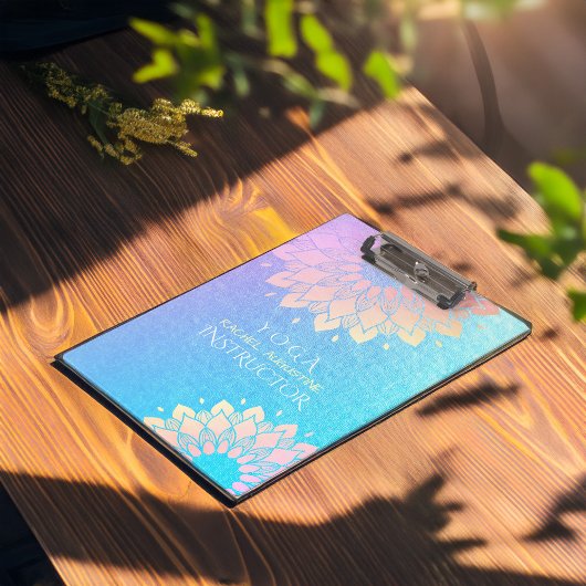 Yoga Meditation Instructor Roos Gold Foil Mandala Klembord