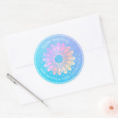 Yoga Meditation Instructor Roos Gold Foil Mandala Ronde Sticker (Envelop)