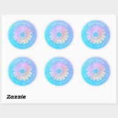 Yoga Meditation Instructor Roos Gold Foil Mandala Ronde Sticker (Vel)
