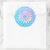Yoga Meditation Instructor Roos Gold Foil Mandala Ronde Sticker (Tas)