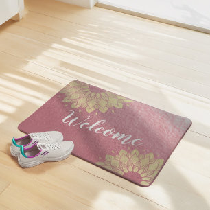 Yoga Meditation Instructor Roos Gold Mandala Lotus Deurmat