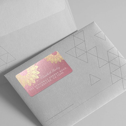 Yoga Meditation Instructor Roos Gold Mandala Lotus Etiket