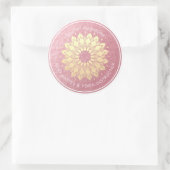 Yoga Meditation Instructor Roos Gold Mandala Lotus Ronde Sticker (Tas)