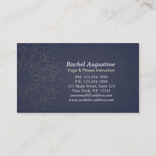 Yoga Meditation Instructor Roos Gold Mandala Lotus Visitekaartje (Achterkant)