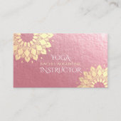 Yoga Meditation Instructor Roos Gold Mandala Lotus Visitekaartje (Voorkant)