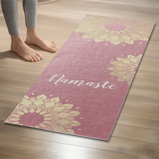 Yoga Meditation Instructor Roos Gold Mandala Lotus Yogamat