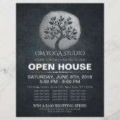 Yoga Meditation Instructor Silver Tree Open House Flyer (Voorkant)