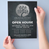 Yoga Meditation Instructor Silver Tree Open House Flyer (Hand)
