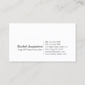 Yoga Meditation Instructor Tree Pose Gold OM Sign Visitekaartje (Achterkant)