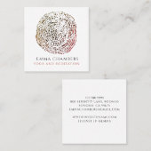 Yoga Meditation Instructor Vierkante Visitekaartje (Voorkant / Achterkant)