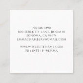 Yoga Meditation Instructor Vierkante Visitekaartje (Achterkant)