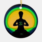 Yoga Meditation Keramisch Ornament (Voorkant)
