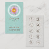 Yoga & Meditation Lotus Flower Mint Linen Loyalty (Voorkant / Achterkant)