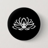 Yoga Meditation Lotus Ronde Button 5,7 Cm (Voorkant)