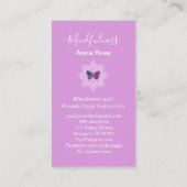 *~* Yoga Meditation Mindfulness Mandala Butterfly Visitekaartje (Achterkant)