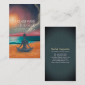 Yoga Meditation Moon Sky Ocean Beach 5 class pass Klantenkaartje (Voorkant / Achterkant)