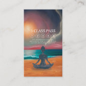 Yoga Meditation Moon Sky Ocean Beach 5 class pass Klantenkaartje (Voorkant)
