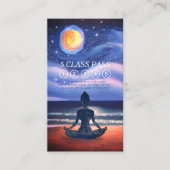 Yoga Meditation Moon Sky Ocean Beach 5 class pass Klantenkaartje (Voorkant)