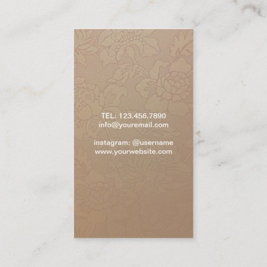 Yoga & Meditation Om Sign  Visitekaartje (Achterkant)