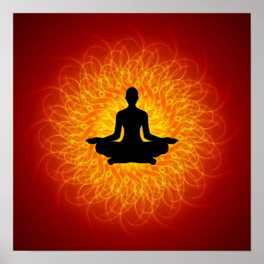 Yoga - Meditation on Mandala Poster (Voorkant)