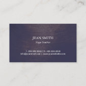 Yoga & Meditation  Paarse Om Sign Visitekaartje (Achterkant)