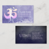 Yoga Meditation Pose Om Sign Class Pass Klantenkaartje (Voorkant / Achterkant)