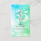 Yoga Meditation Pose om Symbol Class Pass Loyalty (Voorkant)