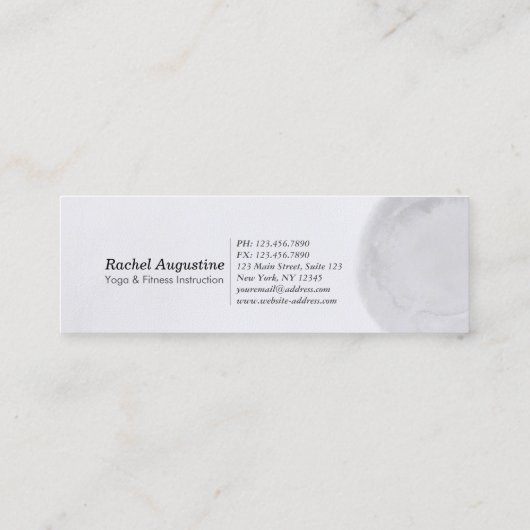 Yoga Meditation Pose OM-symbool Modern Black & Gol Mini Visitekaartje (Achterkant)