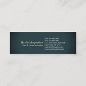 Yoga Meditation Pose on Rock Full Moon Stars Night Mini Visitekaartje (Achterkant)