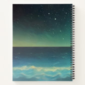 Yoga Meditation Pose on Rock Moon Star Quote Notitieboek (Achterkant)