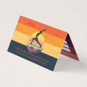 Yoga Meditation Pose Sun Flying Island Prijslijst Visitekaartje (Voorkant)