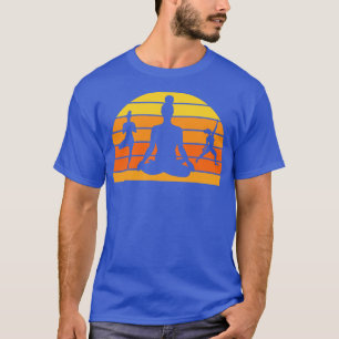Yoga Meditation Poses Retro Fitness T-shirt
