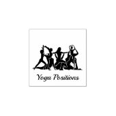 Yoga Meditation Positions Gym Dancer Rubberstempel (Afrduk)