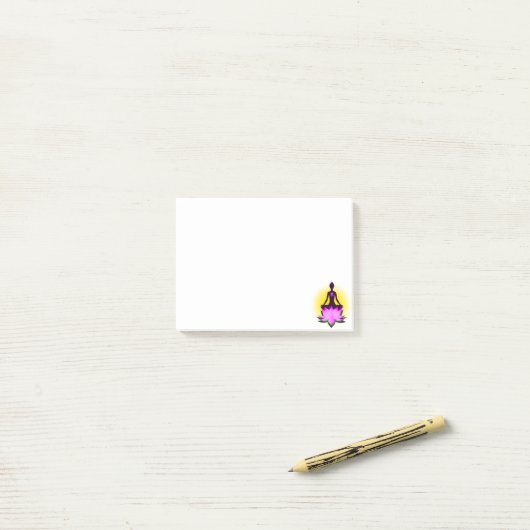 Yoga meditation post-it® notes (Op bureau)
