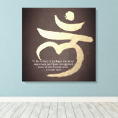 Yoga Meditation Quote Root Chakra Mantra LAM Sign Canvas Afdruk (Insitu (Houten vloer))