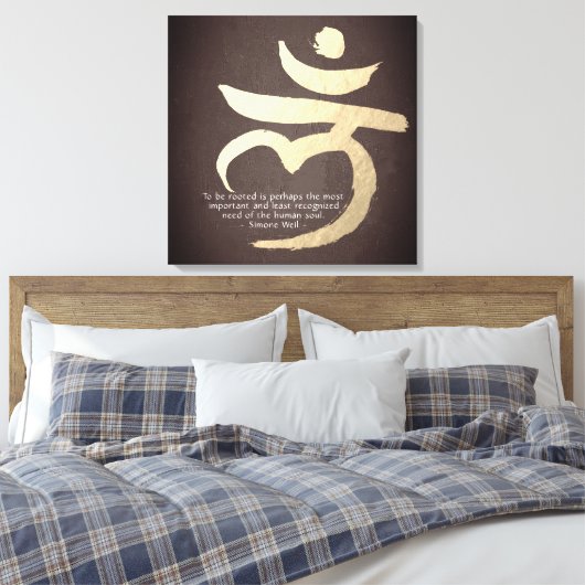 Yoga Meditation Quote Root Chakra Mantra LAM Sign Canvas Afdruk (Insitu (Slaapkamer))