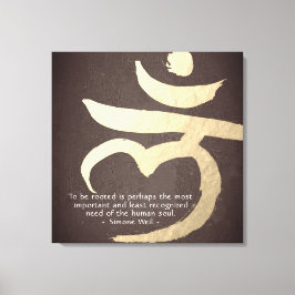 Yoga Meditation Quote Root Chakra Mantra LAM Sign Canvas Afdruk