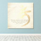 Yoga Meditation Quote Root Chakra Mantra LAM Sign Canvas Afdruk (Insitu (Houten vloer))